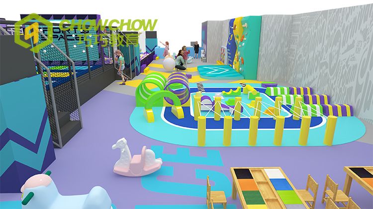 QiaoQiao kids indoor commercial family play center climbing jumping amusement park equipment trampoline park indoor for teenager