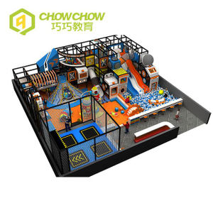 Qiaoqiao Commercial Customized Soft Play Children Kids Entertainment Sets Soft Play Area Indoor Playground Plastic Slide trampoline park
