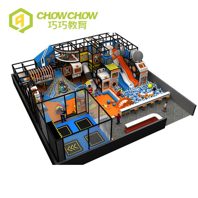 Qiaoqiao Commercial Customized Soft Play Children Kids Entertainment Sets Soft Play Area Indoor Playground Plastic Slide trampoline park