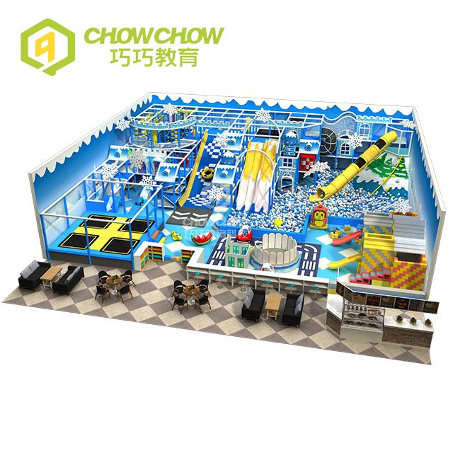 Qiaoqiao Customized 200SQM Ice And Snow Theme Indoor Playgound for Kids