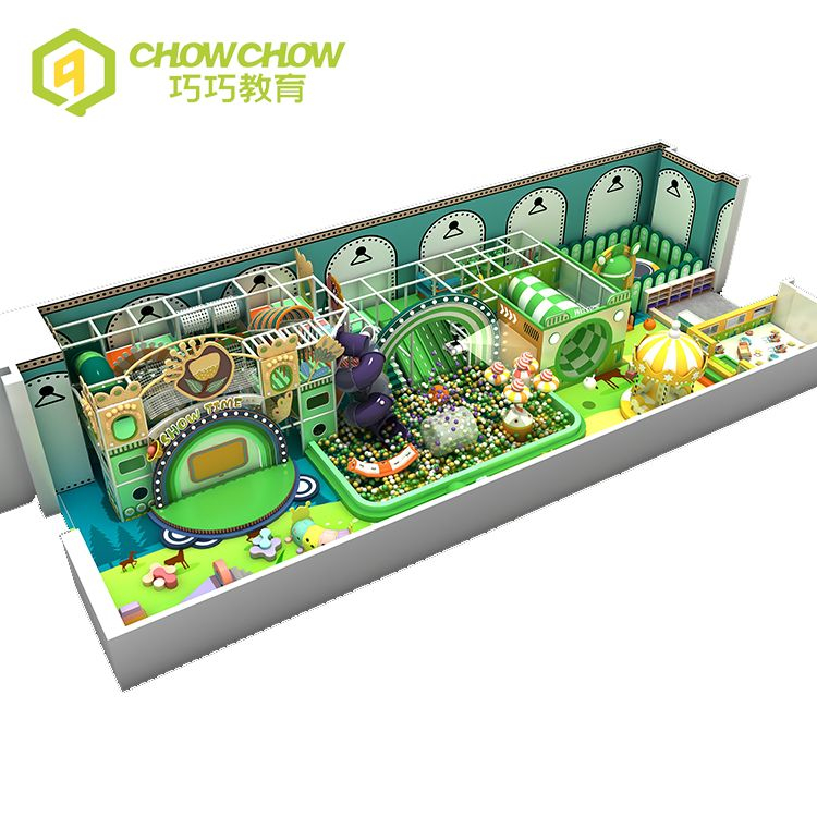 QiaoQiao Commercial Soft Play multi-functional children's forest theme amusement park equipment facilities indoor playground set