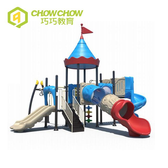 Qiaoqiao HDPE Plastic Playground Equipment Outdoor Castle Theme Playground
